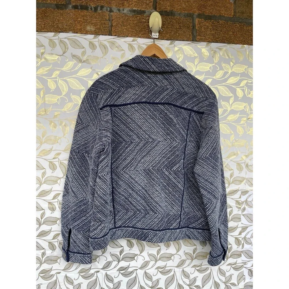 NWT IVKO Stone Blue Cotton Jacket 36 | Boutique Knitwear | READ - Minor Flaw